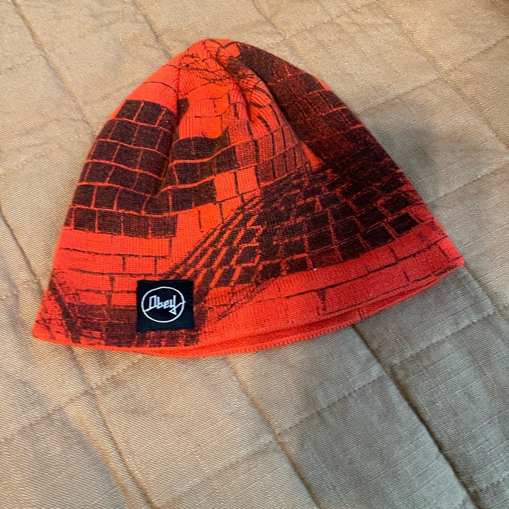 Red Orange Unisex OBEY Beanie